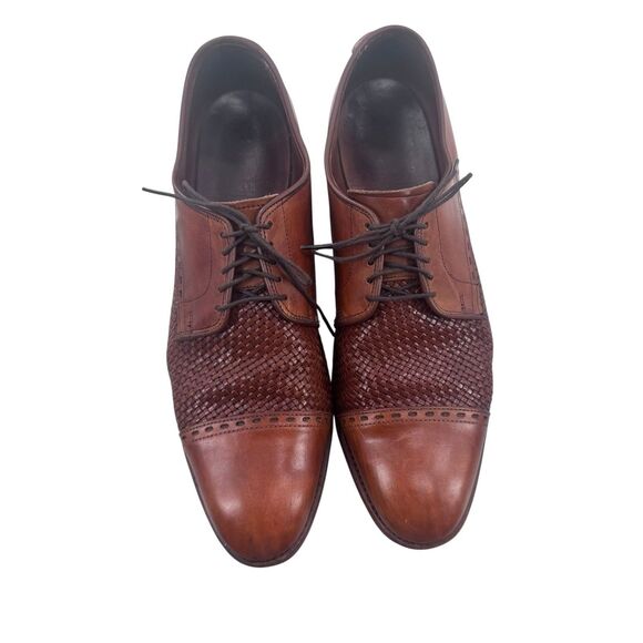 Allen Edmonds New Orleans Brown Braided Weave Cap Toe Leather Shoes - 10.5 B main image 12